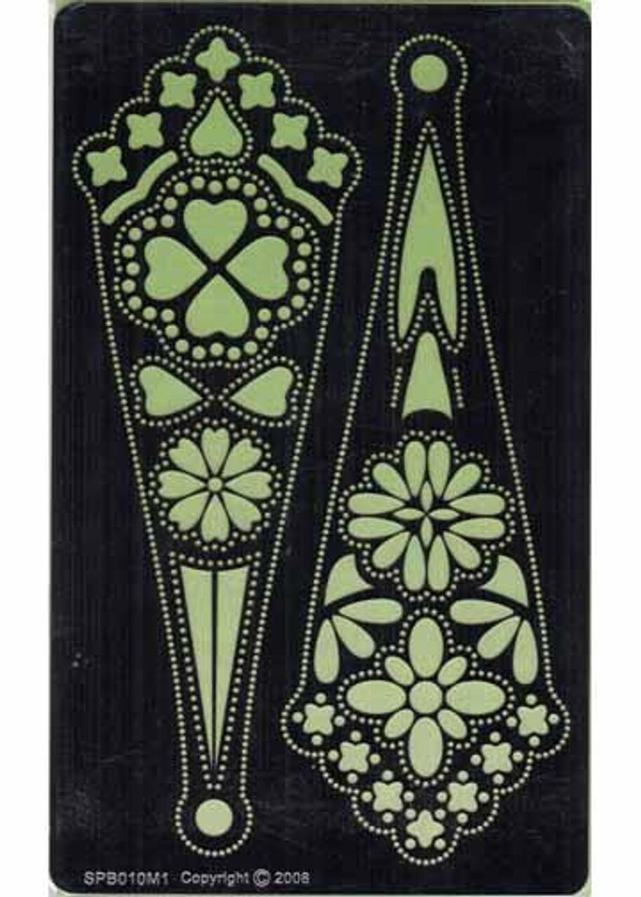 Ecstasy Crafts Exclusive Piecing/Embossing Templates -Hearts and Flower Fans